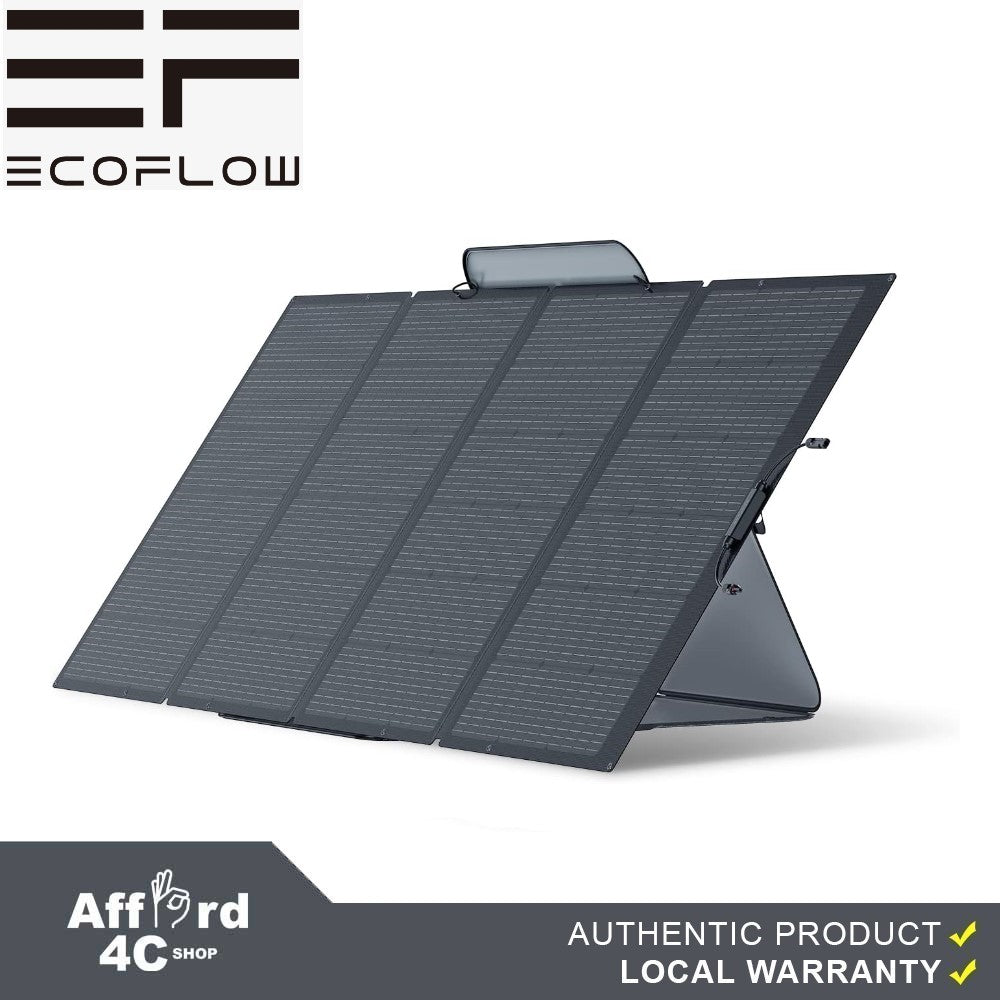 EF ECOFLOW 400W Portable Solar Panel, Foldable & Durable, Complete with an Adjustable Kickstand Case, Waterproof IP68 for Outdoor Adventures