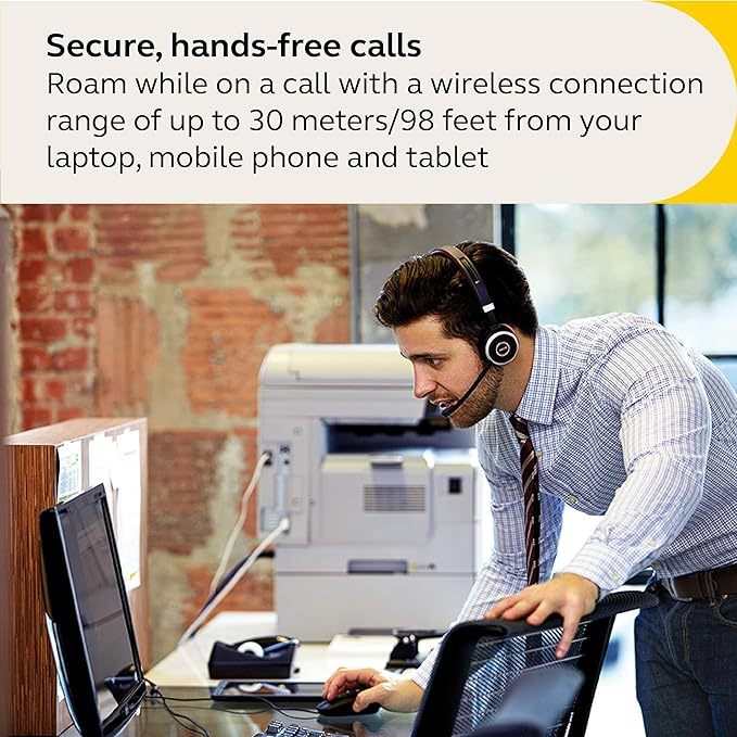 Jabra Evolve 65 MS Stereo - Wireless Headset with Link 370 Bluetooth Adapter