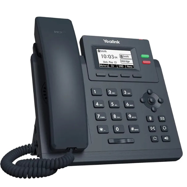 Yealink T31P IP Phone, 2 VoIP Accounts. 2.3-Inch Graphical Display. Dual-Port 10/100 Ethernet, 802.3af PoE