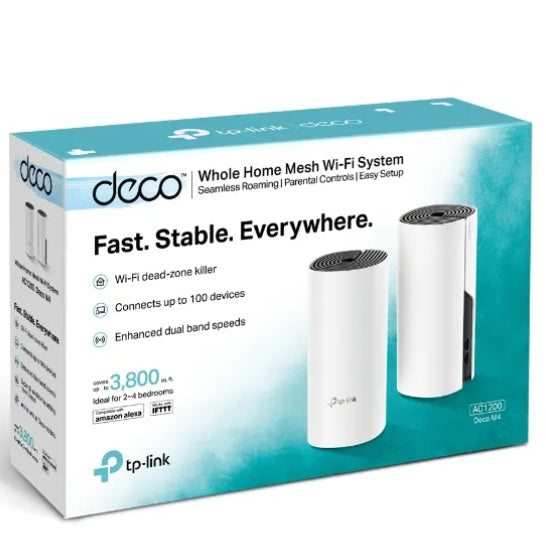 TP-Link Deco M4 (3-pack) AC1200 Whole Home Mesh Wi-Fi System