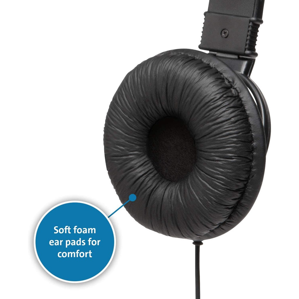Kensington Hi-Fi Headphones with Microphone (K97603WW), Black, Universal