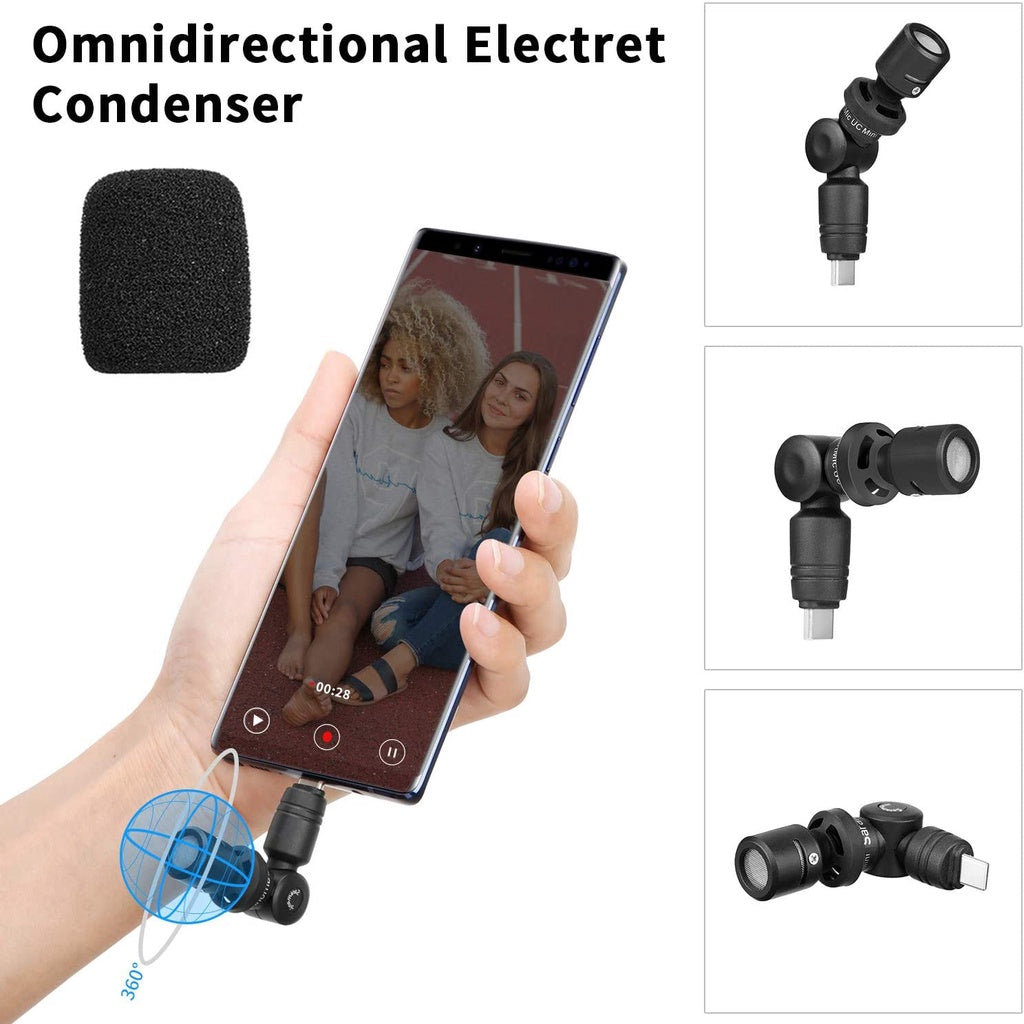 Saramonic SmartMic UC Mini Ultra-Compact Omnidirectional Condenser Mic w/ USB-C for Mobile Devices & Computers