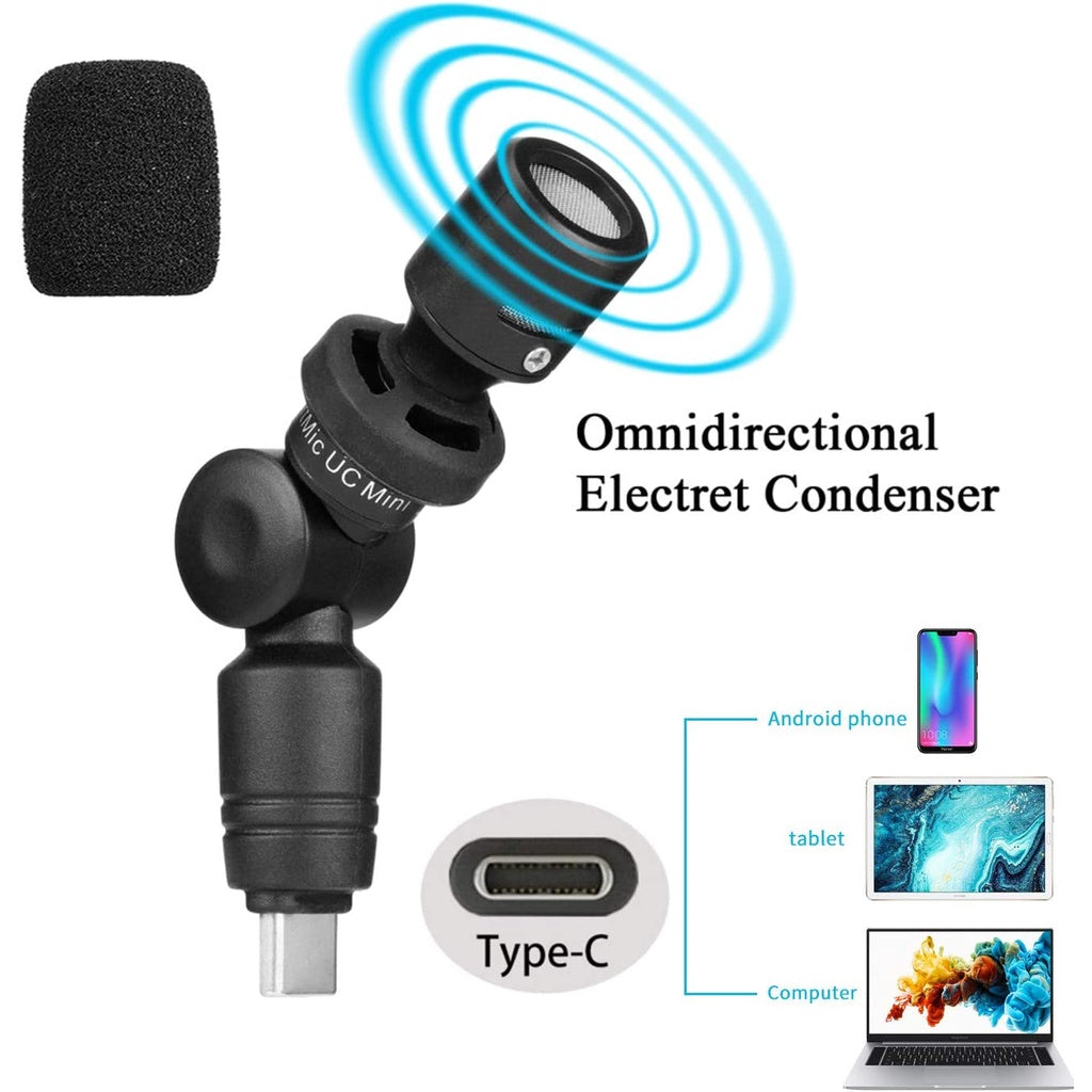 Saramonic SmartMic UC Mini Ultra-Compact Omnidirectional Condenser Mic w/ USB-C for Mobile Devices & Computers