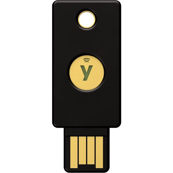 Yubico YubiKey 5 NFC Security Key, U2F, FIDO2, USB-A Ports, Dual Verification, Heavy Duty, Shock Resistant, Waterproof - GTIN: 5060408461426