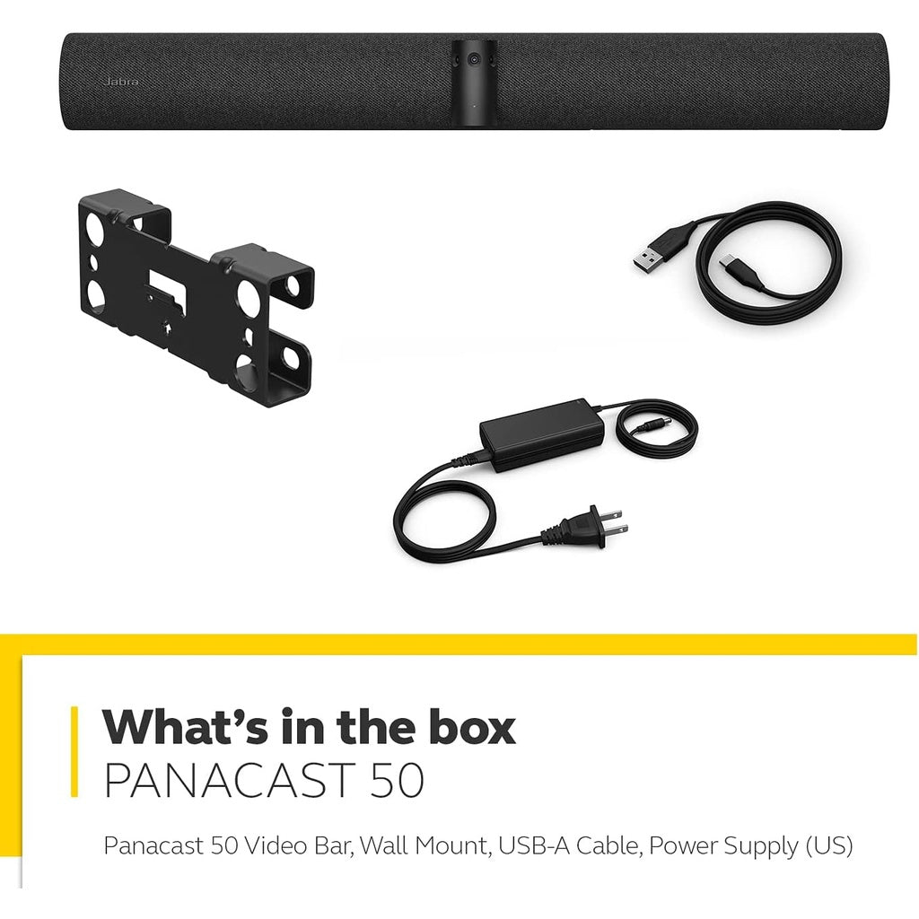 Jabra PanaCast 50 – Intelligent 180° Panoramic-4K Meeting Room Video Camera
