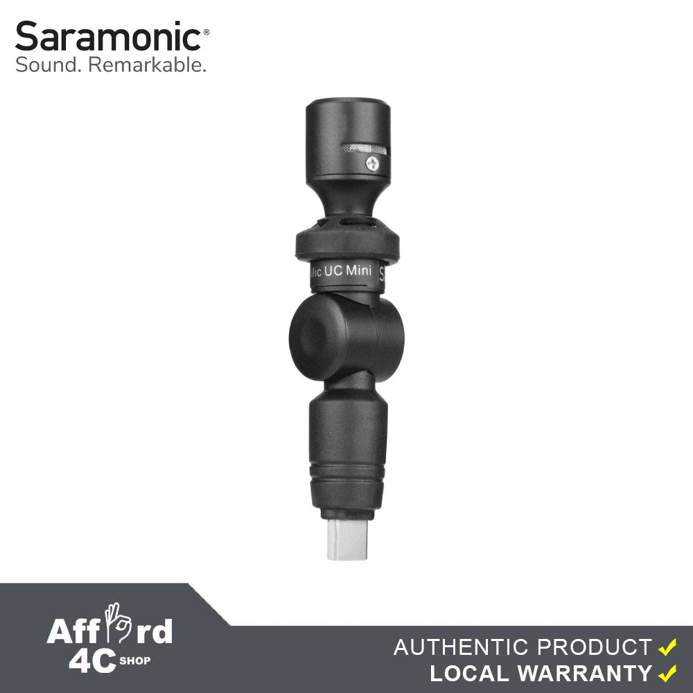 SmartMic UC Mini Ultra-Compact Omnidirectional Condenser Mic w/ USB-C for Mobile Devices & Computers