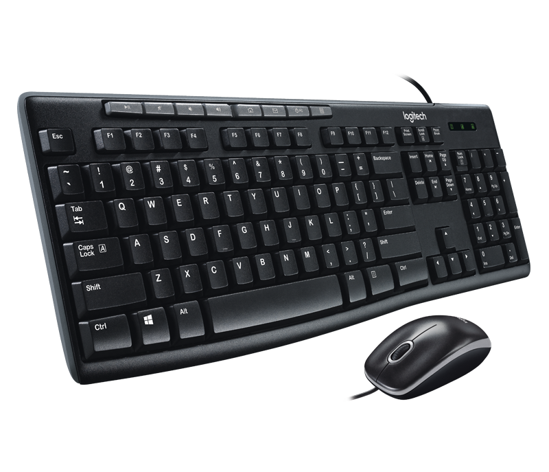 Logitech Media Combo MK200 Wired combo with music controls
