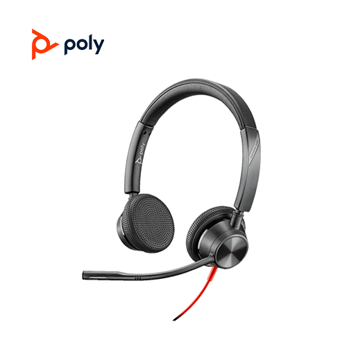 Poly Blackwire 3325 UC USB-A with  3.5mm Jack for Mobile/Tablet Connectivity Stereo Headset