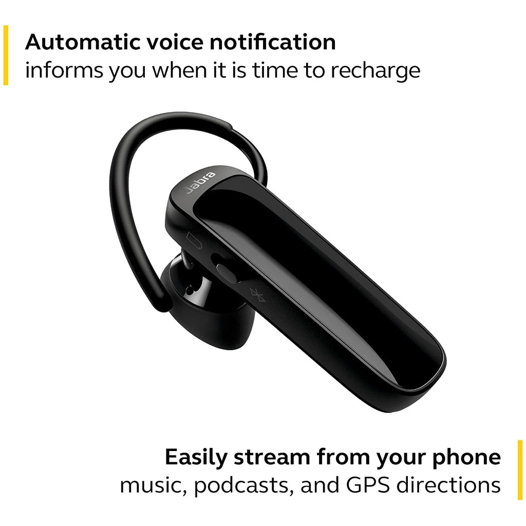 Jabra Talk 25 SE Mono Bluetooth Headset Wireless Single Ear Headset with Built-in Microphone