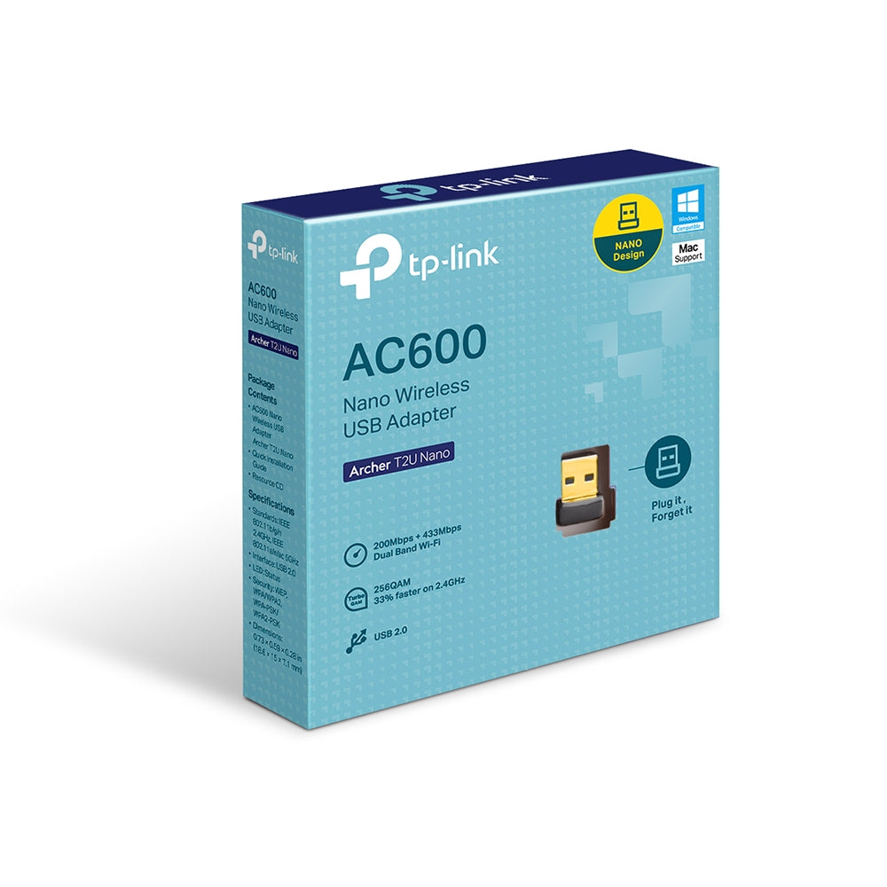 TP Link Archer T2U Nano AC600 Nano Wireless USB Adapter