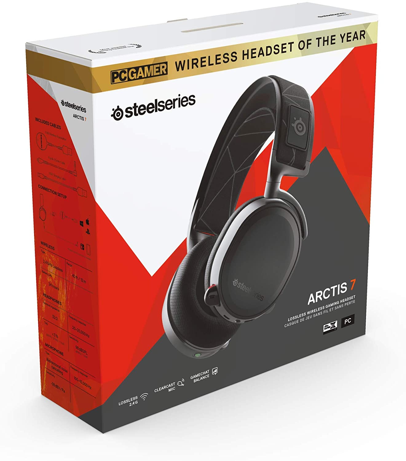 SteelSeries Arctis 7 2019 Edition All-Platform Gaming Headset - Black