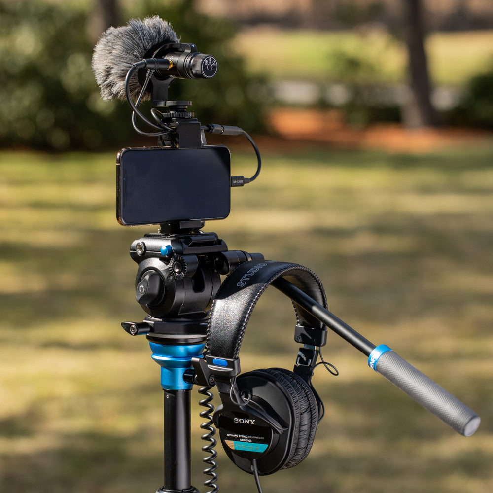 Saramonic Vmic Mini S Multi-Pattern Camera-Mount Shotgun Mic for Cameras & Mobile w/ HP Out, 360˚ Shock Mount