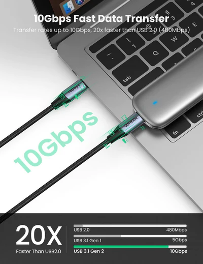 Ugreen USB C to USB C Cable 100W Type C Charger Cable Fast Charging 2 Meter