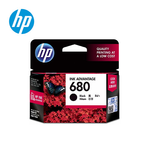 HP 680 Black Original Ink Advantage Cartridge (F6V27AA)