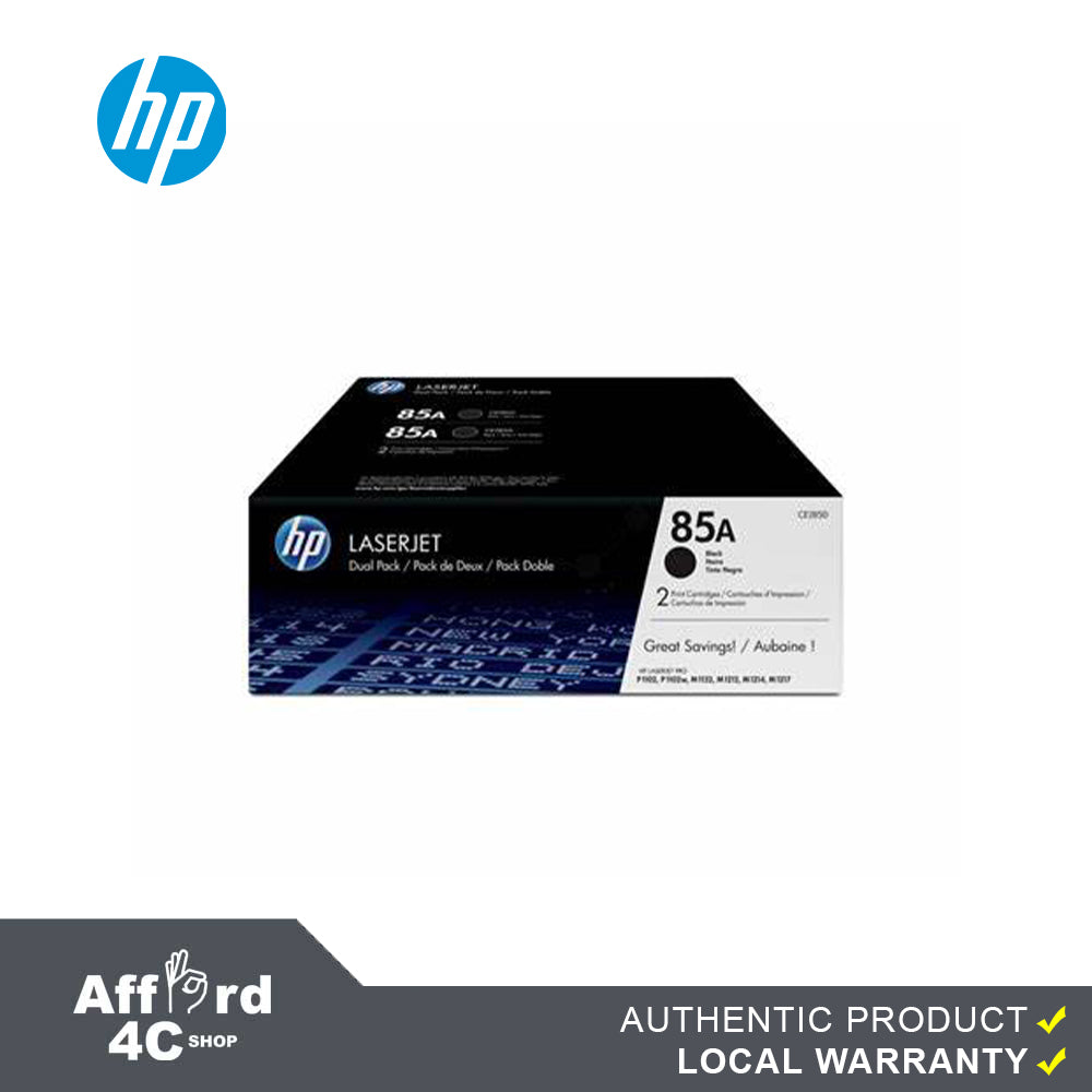 HP 85A Black Original LaserJet Toner Cartridge CE285A