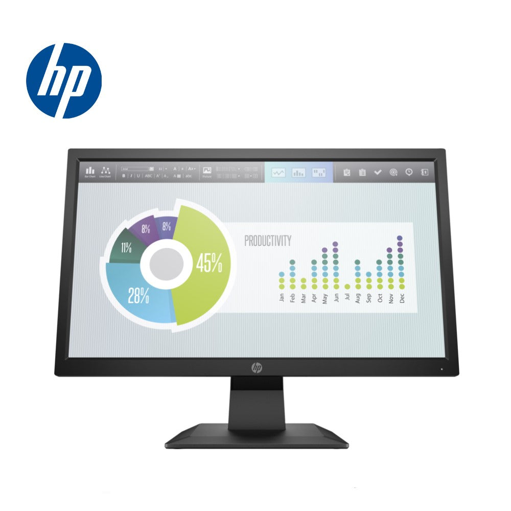 HP Monitor P204v (19.5 1600 x 900 60Hz VGA, HDMI Power cord, HDMI) 3-Year Warranty (5RD66AA)