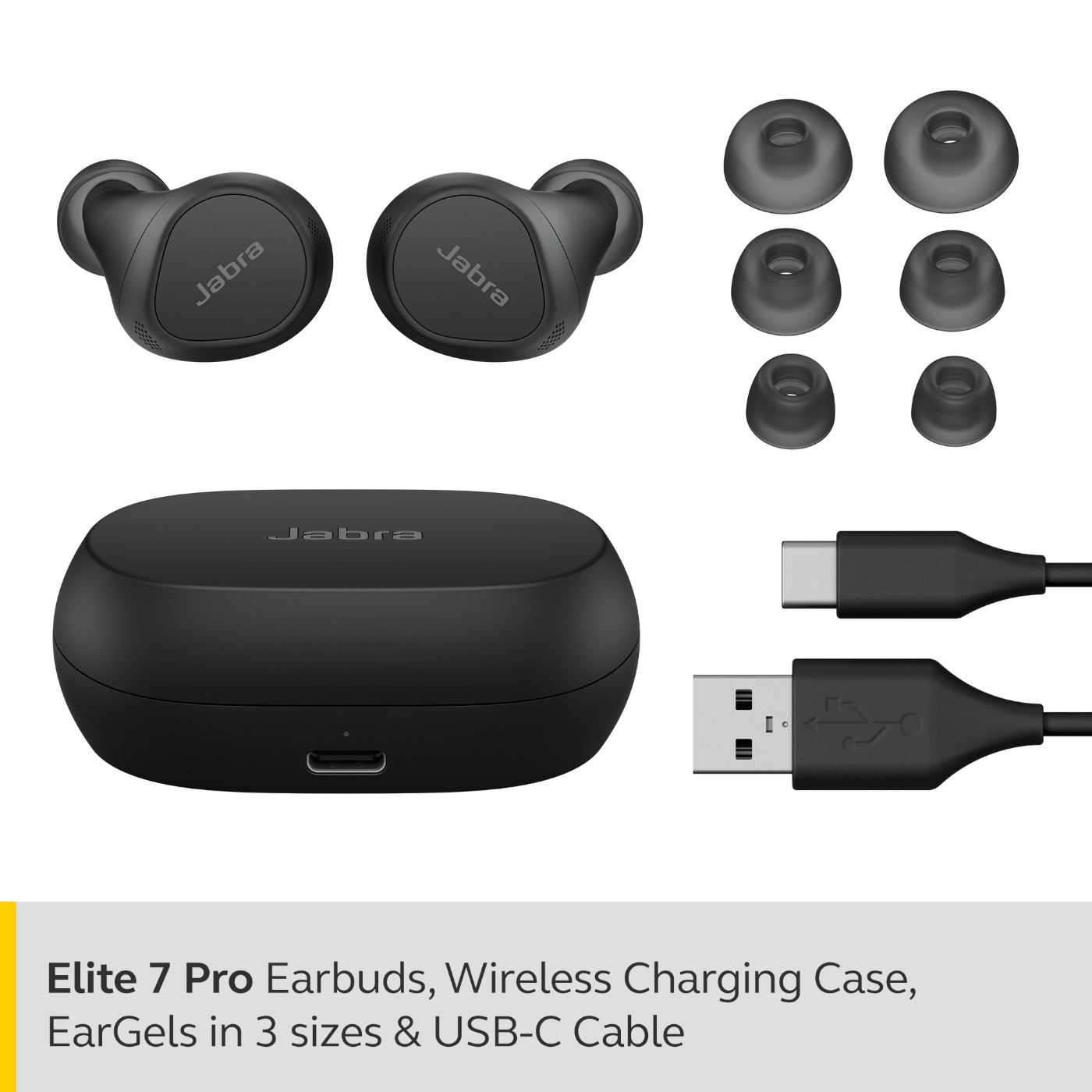 Jabra Elite 7 Pro - True Wireless Earbuds With MultiSensor Voice Technology - Black