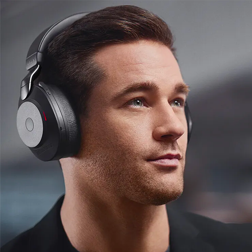 Jabra Evolve2 85 MS Stereo Active Noise Cancelling Headset With Link 380 USB-A Wireless Adapter