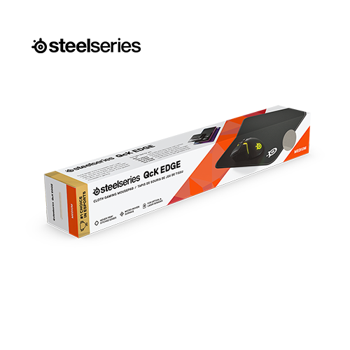 SteelSeries QcK Edge Medium Cloth Gaming Mouse Pad Never-fray Stitched Edges - (320mm x 270mm x 2mm)