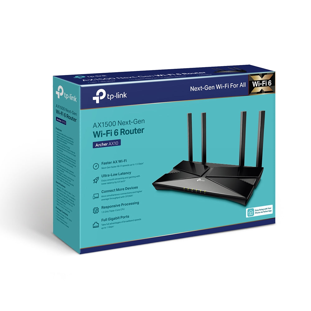 TP-Link Archer AX10 AX1500 Wi-Fi 6 Gigabit Router WiFi 6 WiFi Router Wireless Router