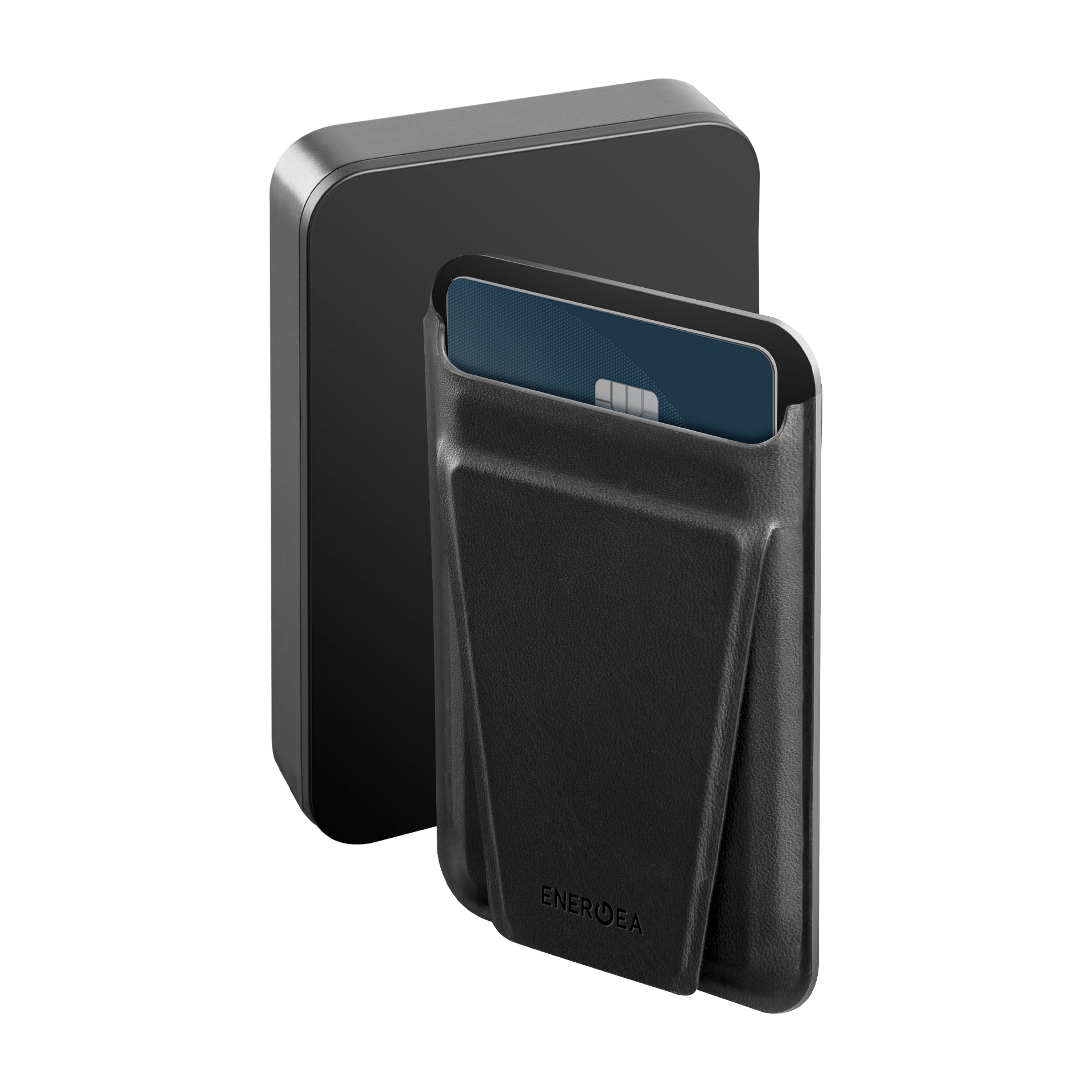 Energea MagWallet Card 10K, 10000MAH Magpac Plus PowerBank with Magwallet Card - Gunmetal Black