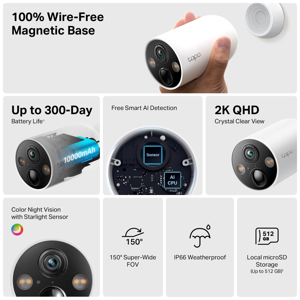 TP-Link Tapo C425 Kit Solar-Powered Security Camera Kit