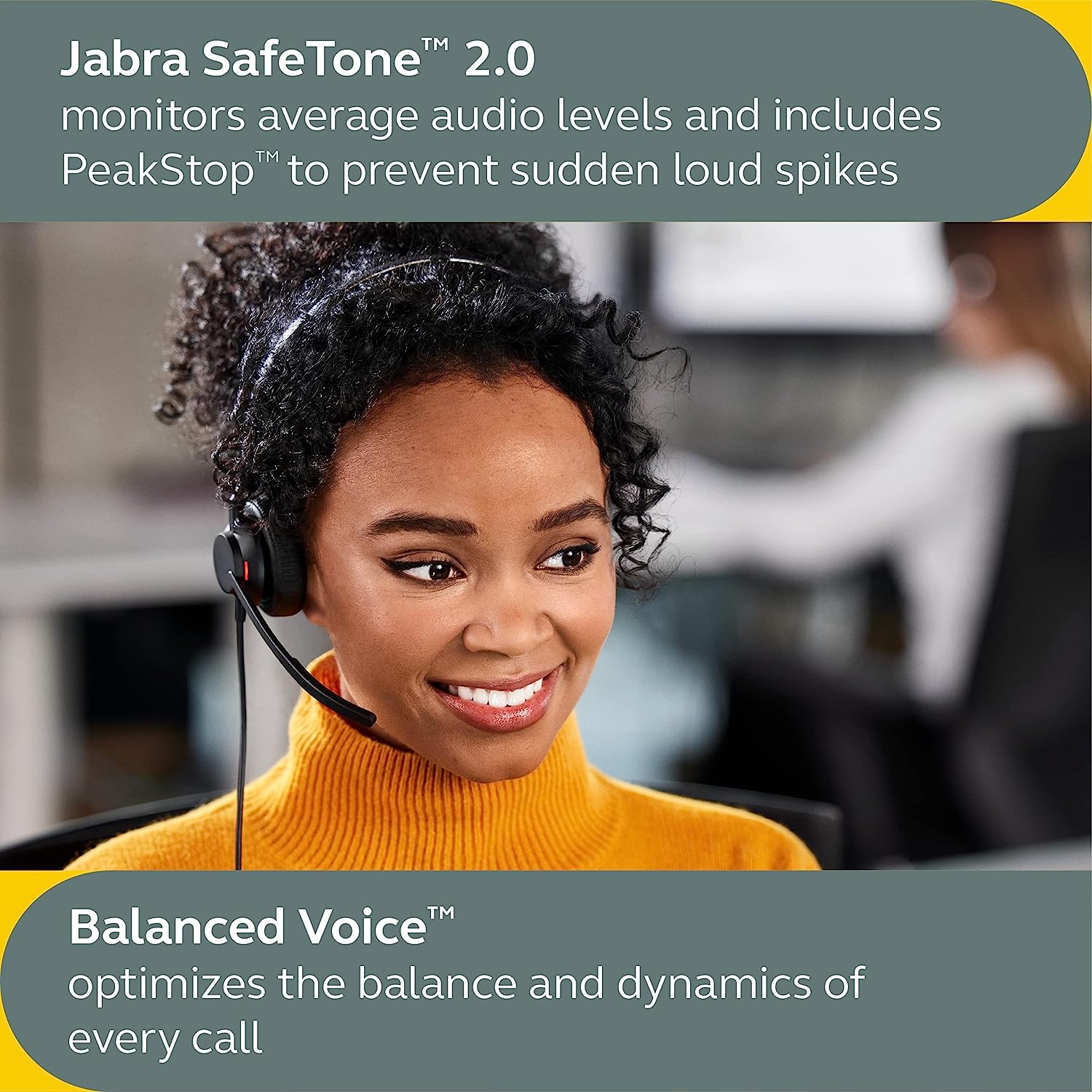 Jabra Engage 50 II Wired Stereo Headset with Link Call Control - Noise-Cancelling 3-Mic Technology, USB-C Cable - Works with All Leading Unified Communications Platforms