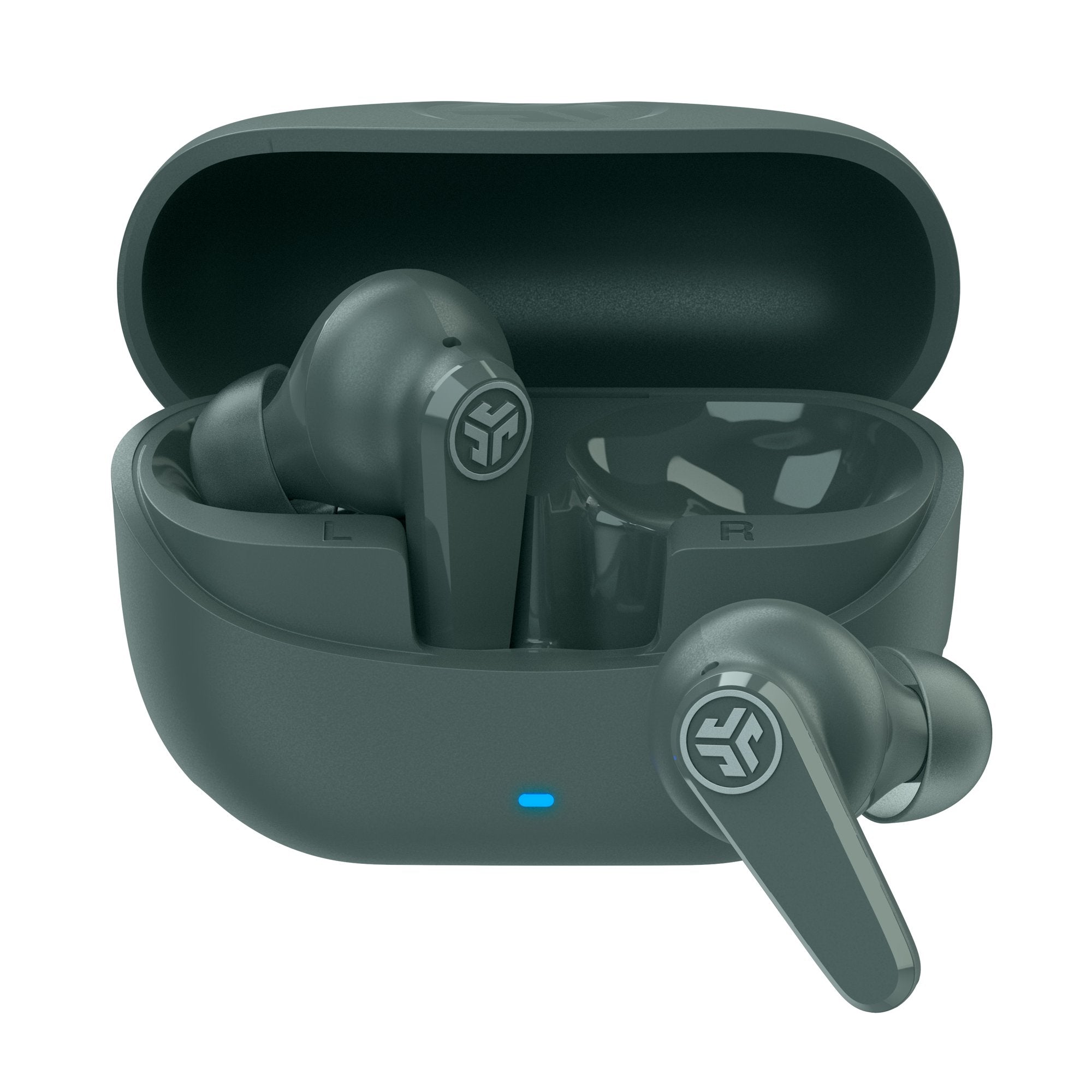 JLab Go Pods ANC True Wireless Bluetooth Earbuds & Charging Case, Black, Hybrid Active Noise canceling + Be Aware for Safe Listening, 26+ Hours Total Playtime, Clear Calls, Custom Sound via App