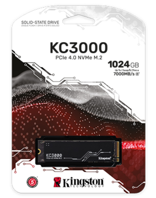 Kingston KC3000 512GB/1024GB/2048GB/4096GB PCIe 4.0 NVMe M.2 Internal SSD Solid State Drive Desktop and Laptop PCs