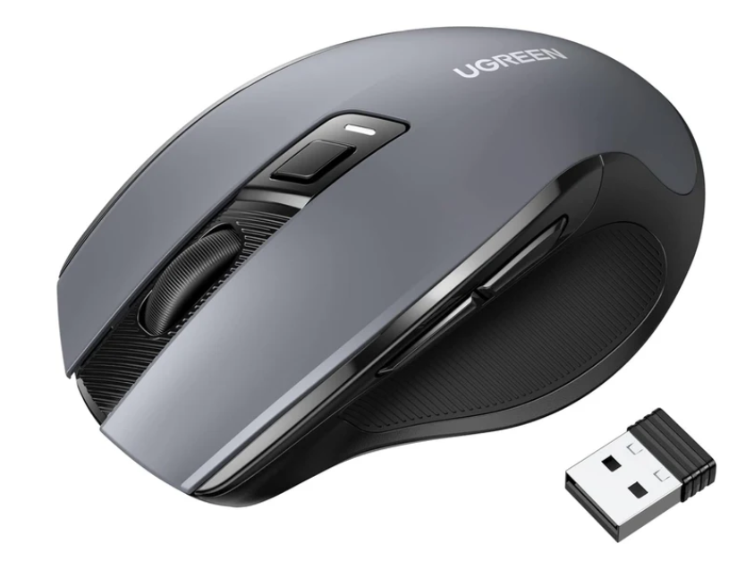 Ugreen Ergonomic Contoured-shape Design Wireless Mouse 2.4GHz&BT