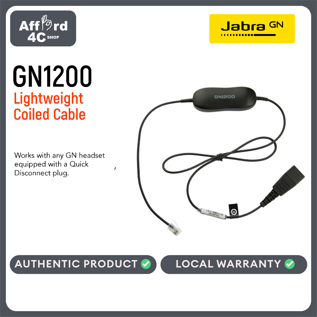 Jabra GN1200 Lightweight Coiled Cable (Part No. 88011-99)