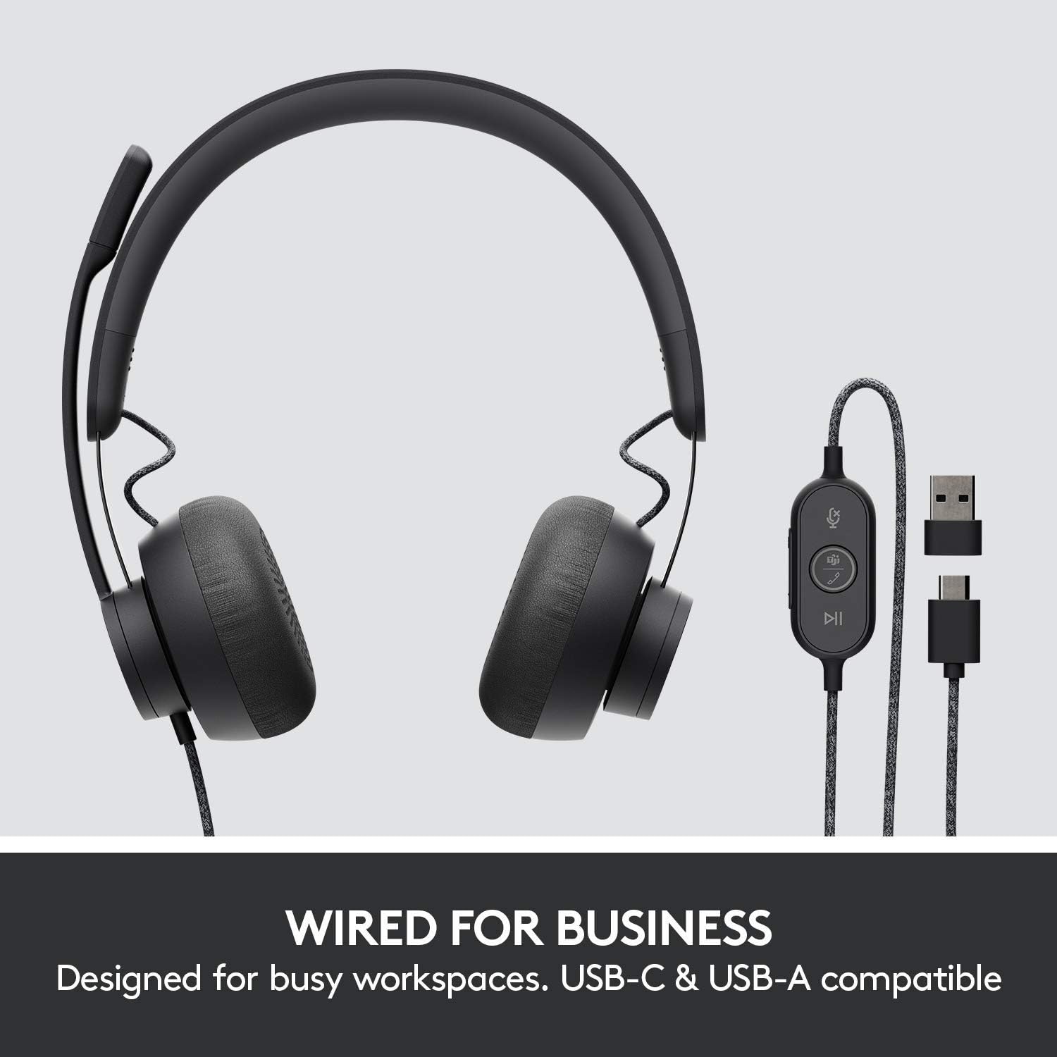 Logitech Zone Wired Headset with Noise Canceling Mic