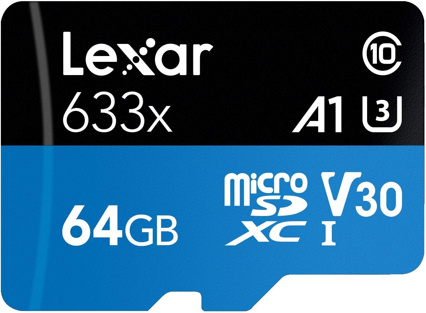 Lexar High-Performance 633x 64GB microSDHC/microSDXC UHS-I Blue Series (LMS0633064G-BNNNG)