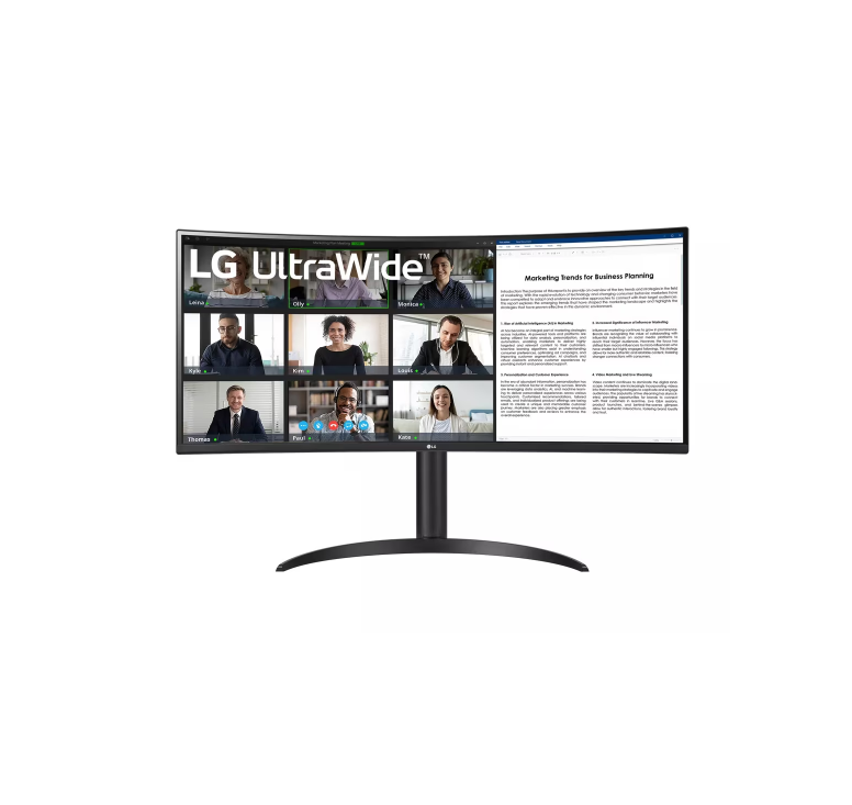 LG 34WR55QK-B 34" UltraWide™ Curved Monitor with WQHD HDR10 Display 100Hz Refresh Rate and USB Type-C™