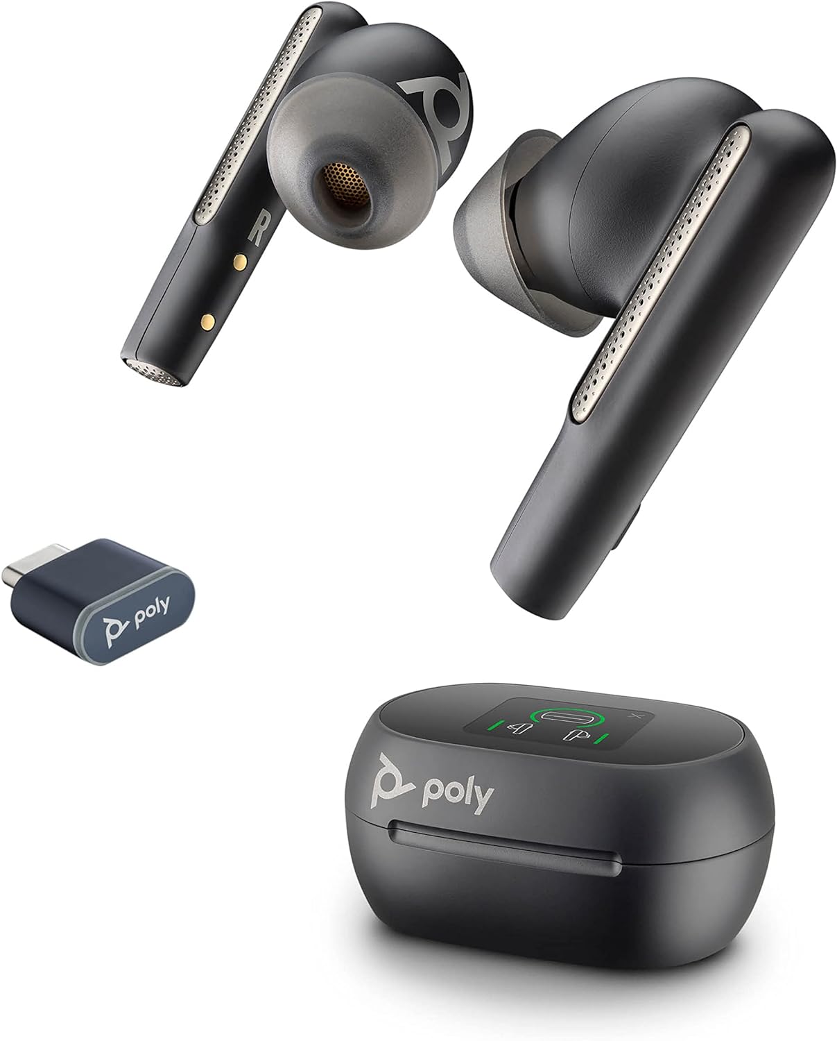 Poly Voyager Free 60+ UC True Wireless Earbuds (Plantronics) – Noise-Canceling Mics for Clear Calls – ANC – Smart Charge Case w/Touch Controls