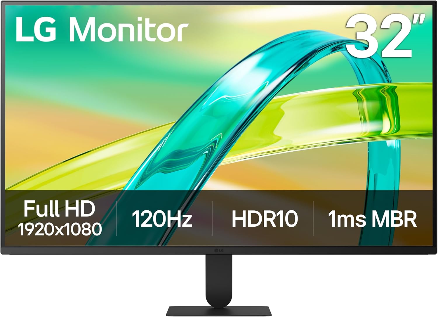 LG 32U401B-B 32-inch Full HD (1920 x 1080) Gaming Monitor, 120Hz, HDR10, Switch, Reader Mode, Flicker Safe, HDMI, Tilt Stand