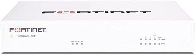 FORTINET FortiGate-40F Firewall Appliance - 5 Gigabit Ethernet RJ45 Ports, Ideal for Small Businesses with FC-10-0040F-950-02-12 FortiGate-40F 1 Year Unified Threat Protection