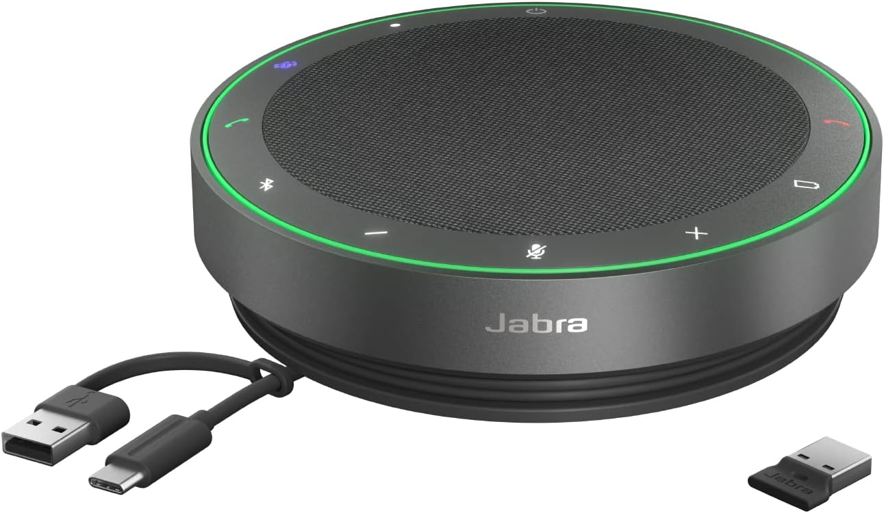 Jabra Speak2 75 MS Teams Best Professional Portable Speakerphone, With Link 380 USB-A Wireless Adapter