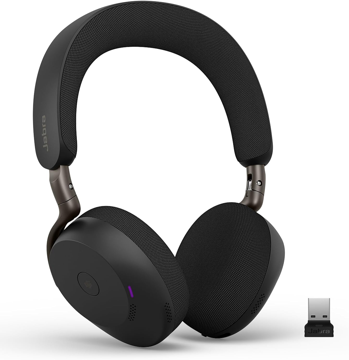 Jabra Evolve3 75 On-Ear USB-A Wireless Bluetooth Headset with Microphone for Work, AI Voice Call Technology, Advanced Active Noise Cancellation, 22-Hour Battery, Works with Online Meeting Apps