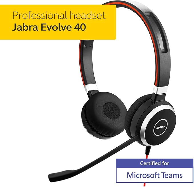 Jabra Evolve 40 MS Stereo USB-C - Professional Unified Communication Headset