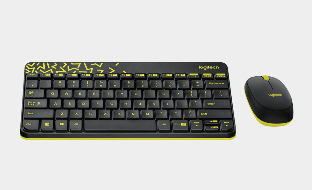 Logitech MK240 Nano Wireless Keyboard and Mouse Combo (White)
