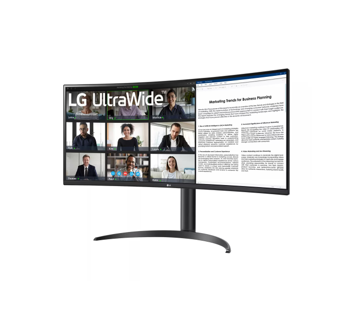 LG 34WR55QK-B 34" UltraWide™ Curved Monitor with WQHD HDR10 Display 100Hz Refresh Rate and USB Type-C™