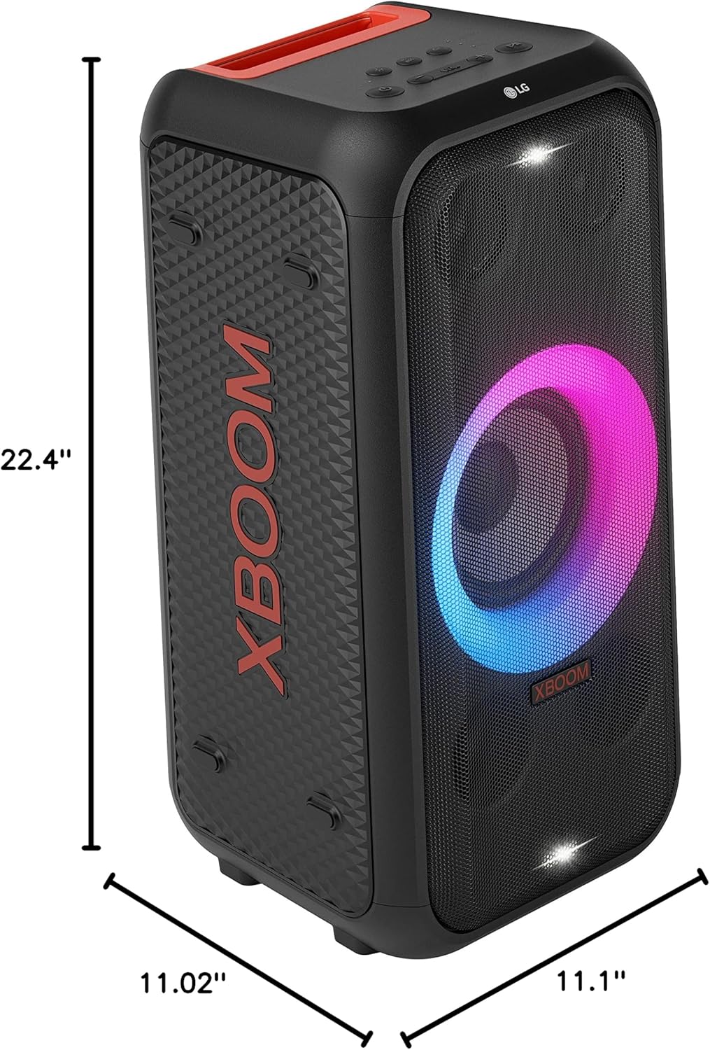 LG XBOOM XL5T Multi-Color Ring Lighting Bluetooth Party Speaker Audio System up to 12hrs Battery