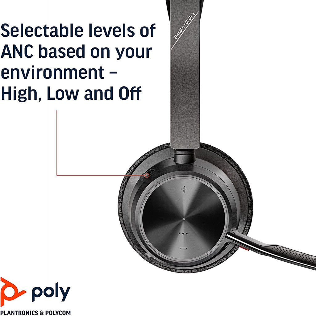 Poly Voyager Focus 2 USB-A with Charge Stand Headset