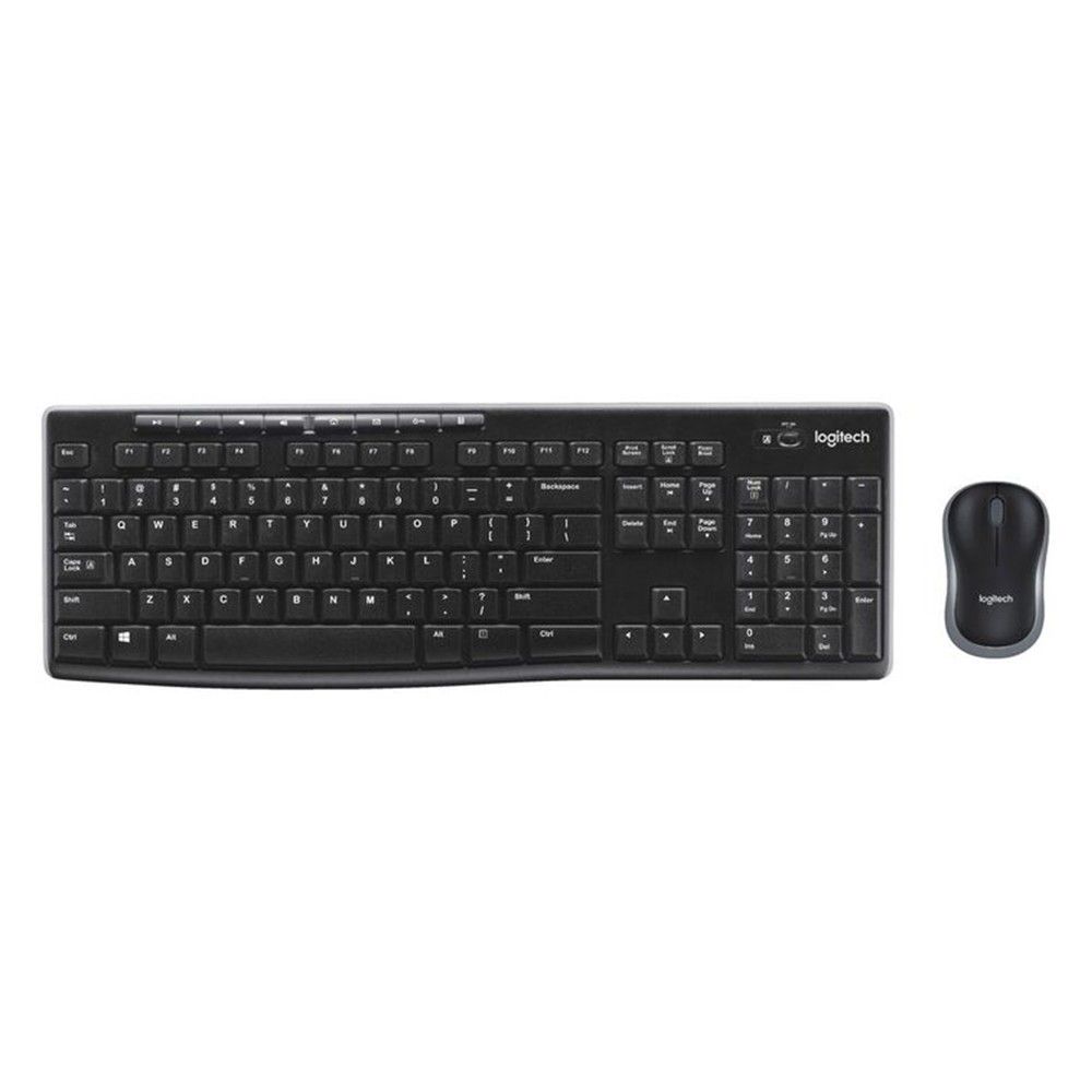 Logitech MK270R Wireless Keyboard and Mouse Combo - Black