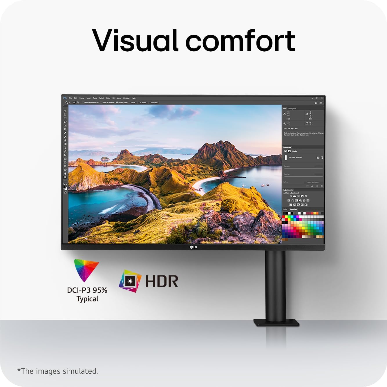 LG 32UN880K-B 31.5" UHD 4K Ergo IPS Monitor with USB-C