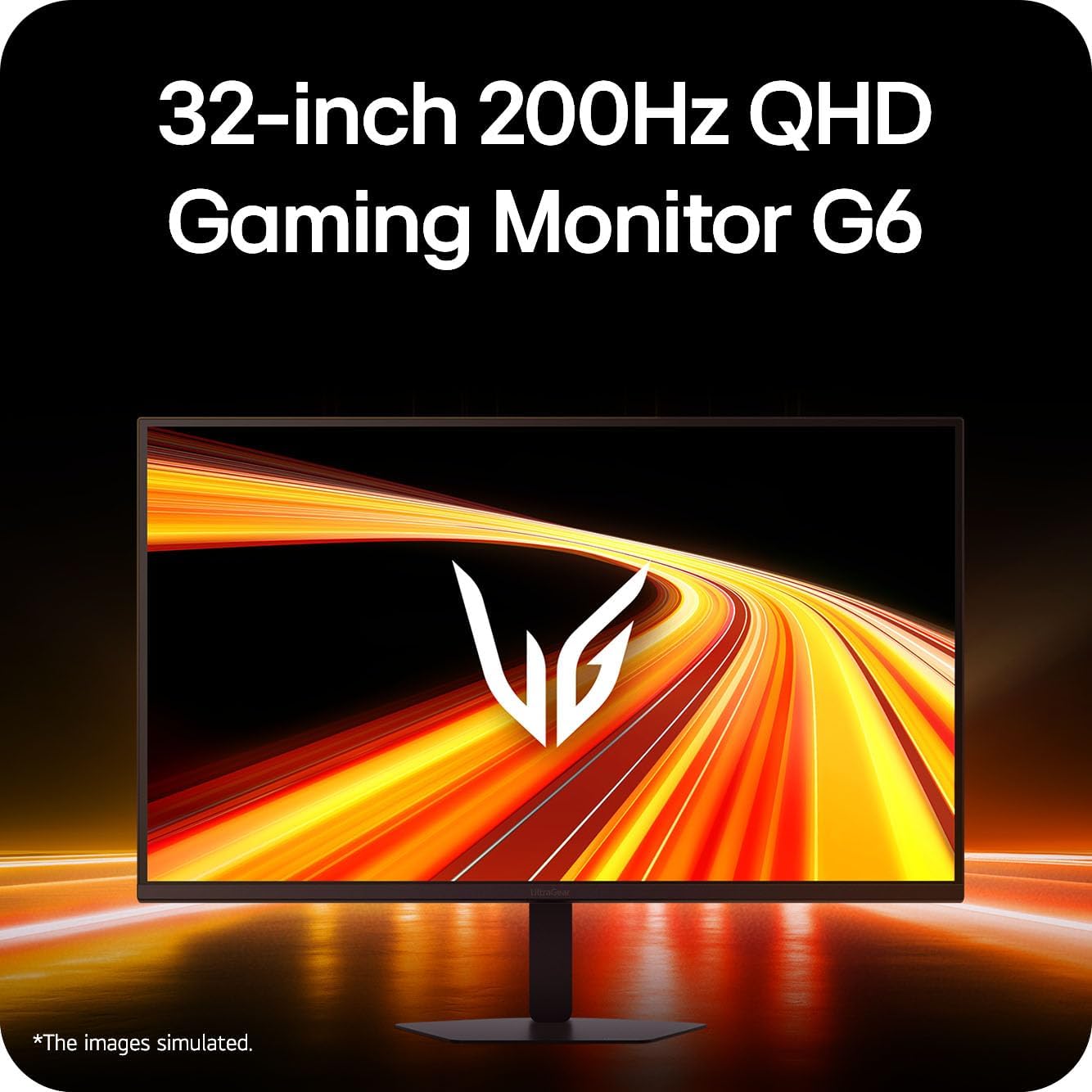 LG 32G620B-B 32-inch Ultragear QHD (2560 x 1440) IPS Gaming Monitor, 200Hz, 1ms, NVIDIA G-Sync Compatible, AMD FreeSync Premium, HDR10, HDMI, DisplayPort, Tilt/Height/Swivel/Pivot Stand
