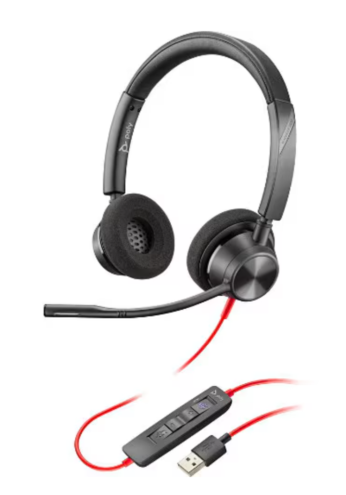 Poly Blackwire 3325 Microsoft Teams Certified USB-A Headset