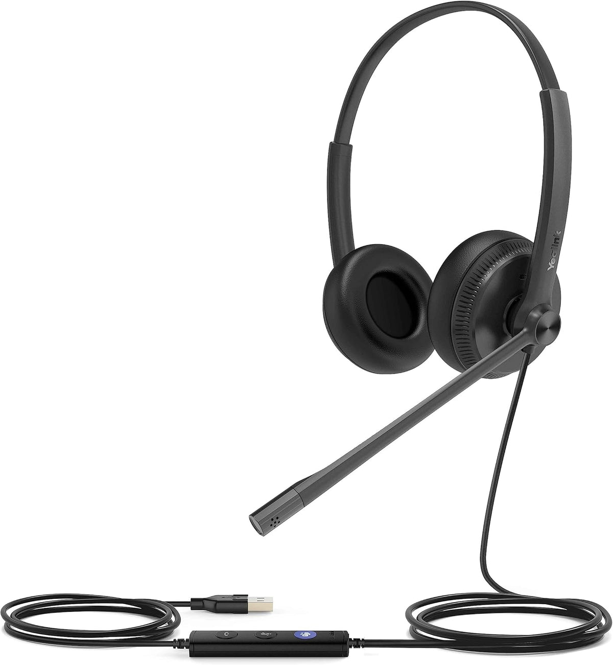 Yealink UH34 Lite Dual USB Stereo Wired Headset MS Teams UC Noise Cancelling | HD Audio Sound | Lightweight