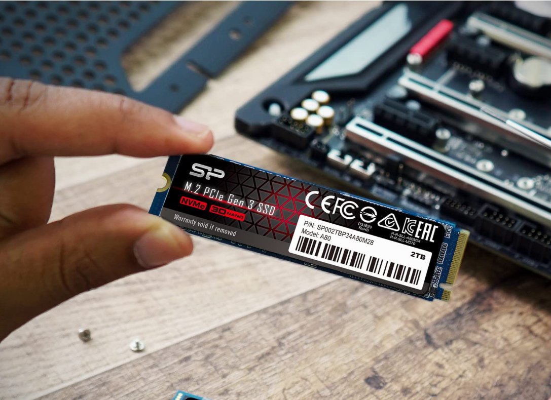 Silicon Power 256GB - NVMe M.2 PCIe Gen3x4 2280 TLC R/W up to 3,100/1,100MB/s SSD (SP256GBP34A80M28)